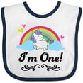 thumbnail image 3 of Inktastic 1st Birthday Unicorn Rainbow 1 Year Old Party Girls Baby Bib, 3 of 4