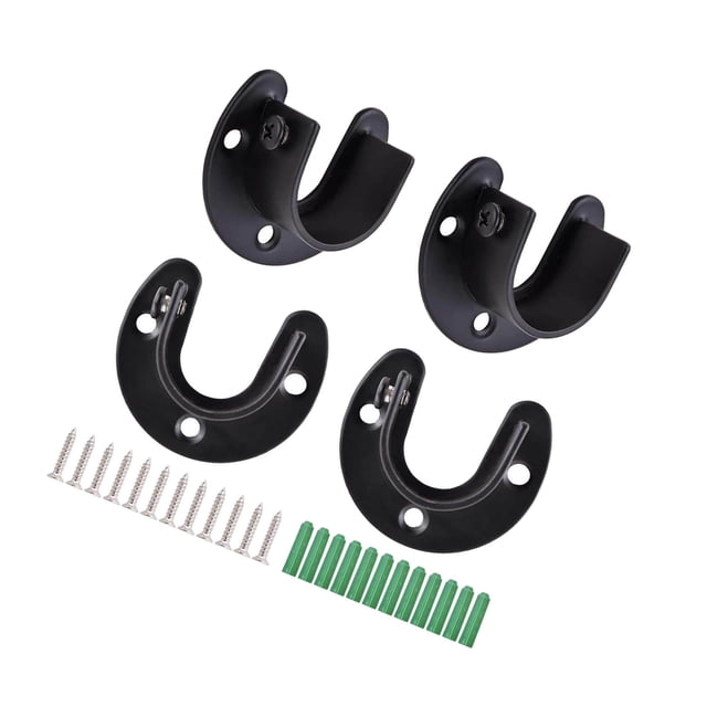 Yingyy 4x Support de Tuyau de Garde-Robe, Support Mural, Lourd, 1 3/8, pour Placard, 25mm