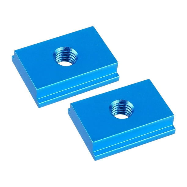 2 piezas de plantilla de tuerca de ranura, tornillo, deslizador de riel de aleación de aluminio práctico y duradero para M8 Azul