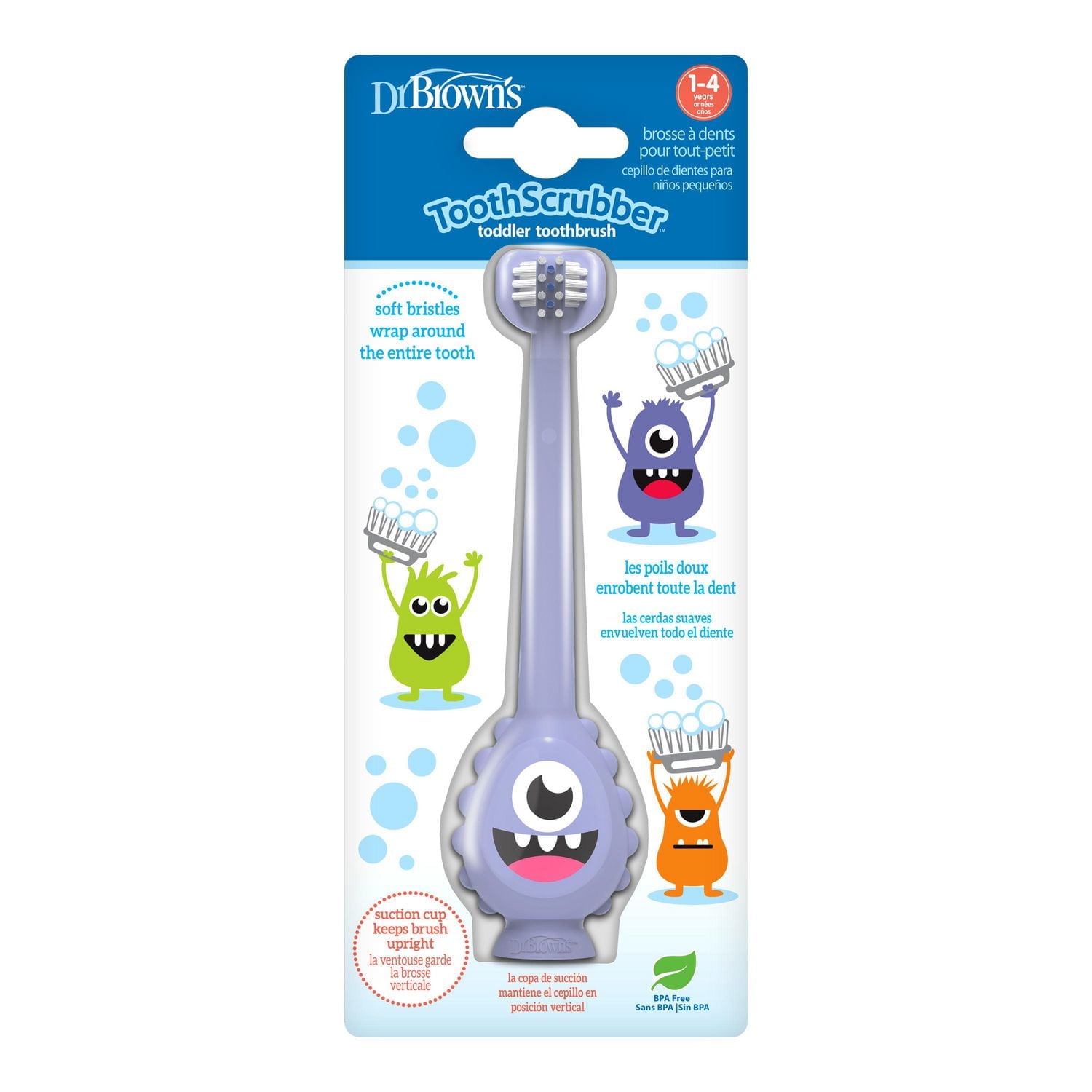 Brosse à dents pour tout-petits de Dr. Brown’s™ ToothScrubber™ 1 à 4 ans