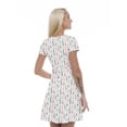 thumbnail image 2 of Women’s A Line Cat Summer Dress, Retro Triangle Arrangement, Cross Wrap V Neck, 6 Sizes, by Ambesonne, 2 of 2