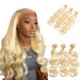 thumbnail image 1 of 18 20 22 24 Pulgadas Cuerpo Onda Oro Rizos Paquetes Peluca Humana Cabello Peinado (D) Ndcxsfigh Nuevos Originales, 1 of 9