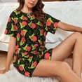 thumbnail image 4 of Fotbe Cartoon Snail Print Pajama Set for Women 2 Piece Loungewear Short Sleeve Tops and Shorts Set Soft Sleepwear-4X-Large, 4 of 7