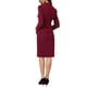 thumbnail image 3 of Conjuntos de Traje INSPIRE CHIC para Mujeres, 2 piezas, Blazer de Trabajo con Escote en V, Vestidos Sólidos, XL Rojo Oscuro, 3 of 5