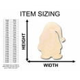 thumbnail image 2 of Unfinished Wood Christmas Gnome Silhouette - Craft- up to 46" DIY 6" / 1/4", 2 of 3
