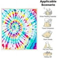 thumbnail image 4 of Rainbow Tie Dye Blankets and Throws Spiral Psychedelic Pattern Boho Sherpa Blanket Lightweight Fluffy Color Fleece Blanket for Couch Bed Warming Decor…, 150x200cm(60x80inches), 4 of 5