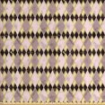 thumbnail image 1 of Abstract Fabric by the Yard, Rhythmic Marble Look Art Deco Style Rhombus Motif Illustration Pattern, Decorative Upholstery Fabric for Sofas and Home Accents, Warm Taupe Pale Yellow by Ambesonne, 1 of 4