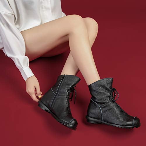 Womens Genuine Leather Casual Soft Flat 