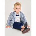 thumbnail image 6 of famuka Baby Boy Plaid Suit Set Little Kid Formal Outfit Fashion Winter Tuxedo, 6 of 10