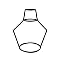 thumbnail image 1 of RYRDWP New Nordic Vase Black Minimalist Abstract Iron Brief Vase Flower Racks, 1 of 3
