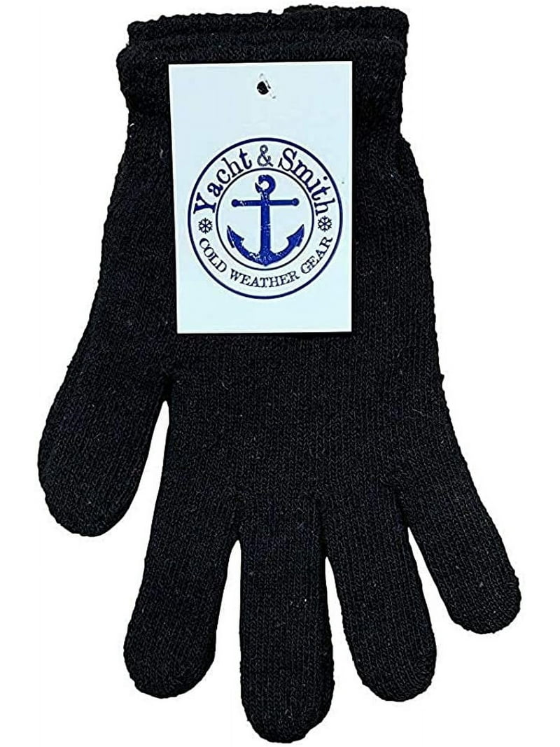 Bulk Winter Gloves – 60 Pack Black Adult Gloves For Donations, Homeless Shelters