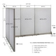 thumbnail image 2 of GOF L-shaped Freestanding Office Partition, Room Divider, Privacy Screen, Workstation Cubicle (72”D x 120”W x 72”H), 2 of 12