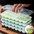thumbnail image 5 of OIUR Silicone Refrigerator Ice Cube Trays with Lid BPA Free Large Square Ice Cube Tray Easy Release Stackable Ice Tray, 5 of 7