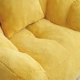 thumbnail image 5 of SESSLIFE Oversized Faux Fur Bean Bag Chair with Footstool, Giant Bean Bag Chair for Adults, Shell Shape Bean Bag Couch, Floor Sofa for Gaming Reading Living Room, Yellow, 5 of 10