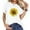 White, variant on Womens Sunflower Shirts For Women Flower Graphic Tees Shirts Inspirational Tees Casual Faith Shirt Tops Black 2XL
