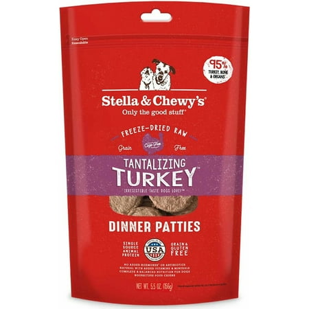 UPC: 0186011001745 | Stella & Chewy s Tantalizing Turkey Dinner Patties Freeze-Dried Raw Dry Dog Food  5.5oz.