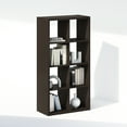 thumbnail image 5 of Furinno Simple Open Back Cube Storage Organizer, Standing Shelf, 8-Cube, Dark Oak, 5 of 6