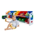 thumbnail image 3 of UNiPLAY Toy Organizer With 12 Removable Storage Bins, Multi-Bin Organizer for Books, Building Blocks, School Materials, Toys with Baseplate Board Frame (Primary), 3 of 7