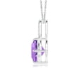 thumbnail image 2 of ANGARA Natural Claw-Set 1.35 ct Amethyst Infinity Pendant with Diamonds in 14K White Gold for Women (Size-7mm) | February Birthstone, Anniversary, Jewelry Gift for Women | Natural Amethyst Necklace, 2 of 8