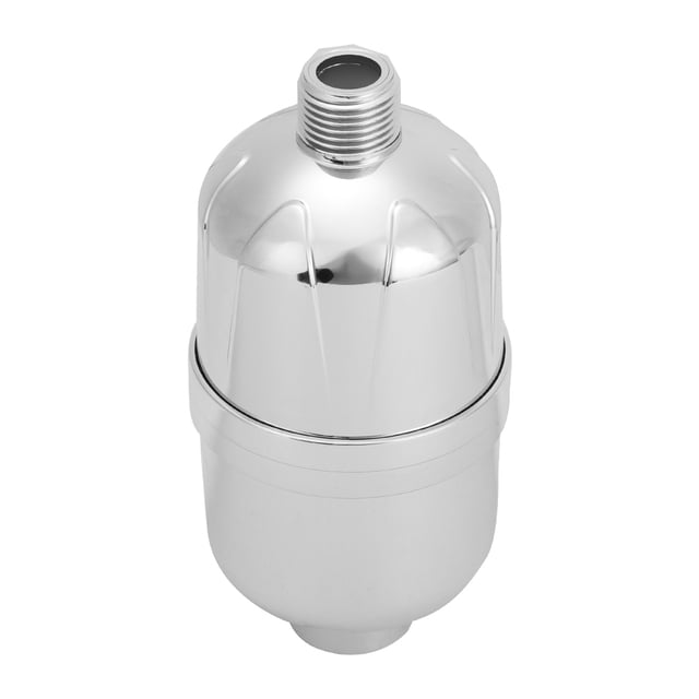 G1/2in Bathing Shower Filter, Bathing Water Filter, Activated Carbon Hand-held Shower Easy To Install G 1/2in Thread For Hotels SY-14 Silver