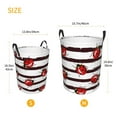 thumbnail image 5 of Daiia ladybugs On Black And White Striped1 Laundry Hamper With Handles Large Storage Basket/Toy Organizer/Dirty Clothes Collapsible Waterproof For College Dorms, Bedroom,Bathroom, 5 of 8