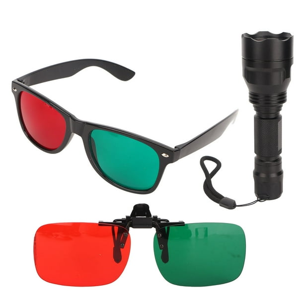Flashlight Red Green Glasses, 1200mAH Reusable Lightweight Penlight