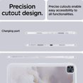 thumbnail image 2 of Compatible with iPad Pro 11 2022/2021/2020/2018 Back Case, Marble Pattern Back / Pattern Clear Back TPU Lightweight Ultra Slim Drop Protective Anti-Scratch Case Cover, Gray, 2 of 8