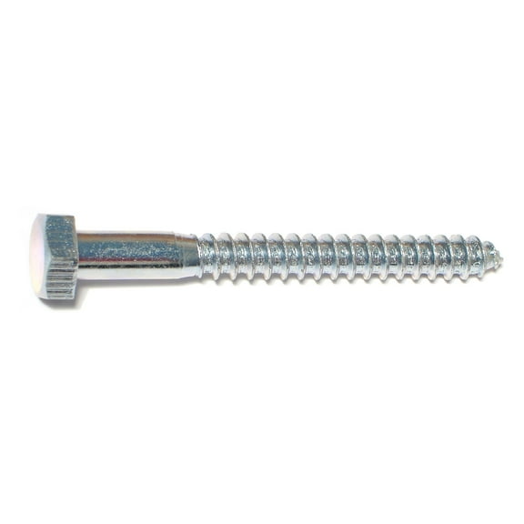 5/16" x 3" Zinc Plated Grade 2 / A307 Steel Hex Head Lag Screws HLSHS-336