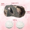 thumbnail image 2 of 1pcs Axolotl Hides for Aquarium with 2pcs Nitrifying Ball Set, Driftwood Axolotl Cave Hideout and Aquarium Filter Balls, Fish Tank Decor, Shelter for Small Pet Frog Fish Betta, 2 of 7