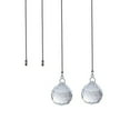 thumbnail image 2 of Crystal Ceiling Fan Pull Chains Pack of 2 40mm Clear Crystal Prism With 2 Free Pull Chain Extension Adjustable Length, 2 of 4