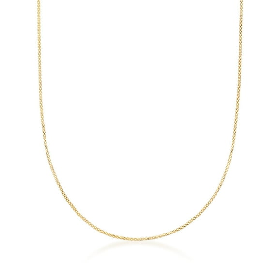 Ross-Simons 1mm 14kt Yellow Gold Adjustable Popcorn-Chain Necklace, Women's, Adult