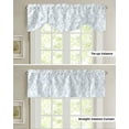 thumbnail image 5 of Tie Up Valance Curtain for Kitchen,Light Blue Branch Flowers Texture Rod Pocket Short Curtains Adjustable Tie-Up Shade Valances,Summer Botanical Window Treatment for Bathroom Bedroom, 5 of 7