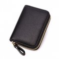 thumbnail image 1 of Queilt Multifunctional credit card holder, small leather case with zipper, 1 of 5