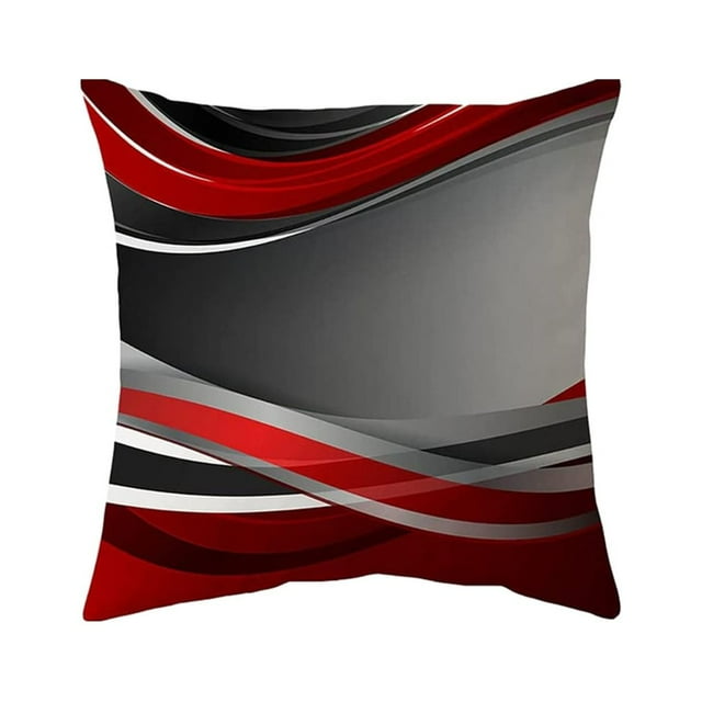 Bewildely Fundas de almohada negras y rojas, fundas de almohada elegantes y duraderas para el hogar, transpirables, suaves y fáciles de cuidar Decoración del hogar W0081-11