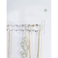 thumbnail image 4 of Ficarrico Colgador de pared para joyería, collar, joyería, aretes, pulseras, gabinete de almacenamiento de acrílico transparente con 12 ganchos de diamantes para dormitorio,, 4 of 7