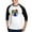 Black/White, variant on - Dinosaur Easter Eggs Baseball Tee - Cotton Baseball Jersey, 3/4 Raglan Sleeve Shirt