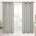 thumbnail image 1 of Natural Linen Curtains Long for Living Room Bedroom Groet Top Light Filtering Privacy Linen Textu Window Semi Sheer Drapes Panels x Natural, 1 of 6