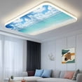 thumbnail image 3 of 3 Pack Magnetic Fluorescent Light Covers, 2x4 Ft,Ocean Beach Nature Summer Sky Cloud Magnetic Light Covers for Ceiling Lights Classroom Office Home Decor, 3 of 9