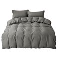 thumbnail image 2 of Wdftyju Juego de ropa de cama suave y sólida, 4 Uds., sábanas de edredón, fundas de almohada (gris plateado)-195096,05 Wdftyju 5yt1tz9uz7pw7bh9D05, 2 of 8