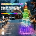 thumbnail image 6 of Large  Christmas Tree-LED Lighted Christmas Tree portable Tree light,color Changing cone tree lights with  Remote Control,Patio, Beach, Pool, Cruise Party,Gift 1pc, 6 of 10