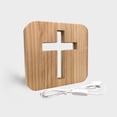 thumbnail image 4 of Desktop 3D Wooden Cross USB LED Night Light Table Lamp Home Decoration Gift, 4 of 5