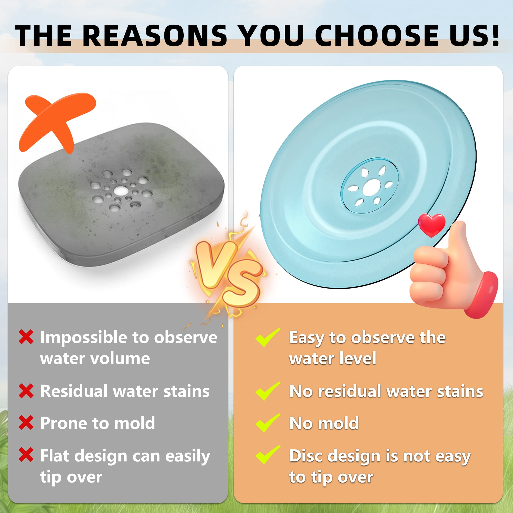 UPSKY 1.2Gallon Dog Water Bowl No Spill, 4.5L Large Capacity Spill Proof Dog Bowls with Transparent Floating Disk, No Splash Slow Drinking Dog Bowl for Sloppy Messy Drinkers