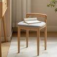 thumbnail image 3 of CQSXDA Wood Stool - 100% Natural Beech Wood with Soft Cushions Make-up Stool - Bed Bench for Bedroom, Dining Room, 3 of 7