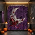 thumbnail image 5 of Halloween Shower Curtain Purple Polyester With 12 Hooks Quick Dry & Drift Resistant for Bathroom Bathtub Home Rental Room Halloween Bathroom Decor by MPOISVA, 5 of 6