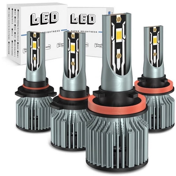 9005 H11 Combo LED Headlight High/Low Beam Bulbs 6000K for 2007-2013 Toyota Tundra