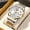 SG802 Men's White with Gold Trim, variant on Men's watch, fully automatic quartz watch, non-mechanical watch, ultra-thin business simple waterproof casual calendar men's wristwatch