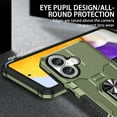thumbnail image 4 of Phone Case for iPhone 16 Case, iPhone 16 Phone Case Built in 360 Rotating Ring Stand, Luxury Heavy Duty Armor Hard PC Soft TPU Slim Phone Case for iPhone 16 - Green, 4 of 10