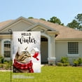 thumbnail image 2 of JOOCAR Hello Winter Cat with Red Bird Garden Flag for Winter Christmas Home Outdoor Garden Yard Door Decor 12x18 inch, 2 of 5
