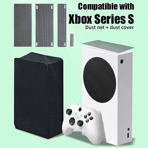Dust Filter Kit Compatible with Xbox Series Include 4 PVC Series S Mesh Filter