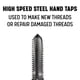 thumbnail image 2 of Hand Tap Drill America, acero de alta velocidad, m10 x 1.5, 4 flautas, 2 of 7